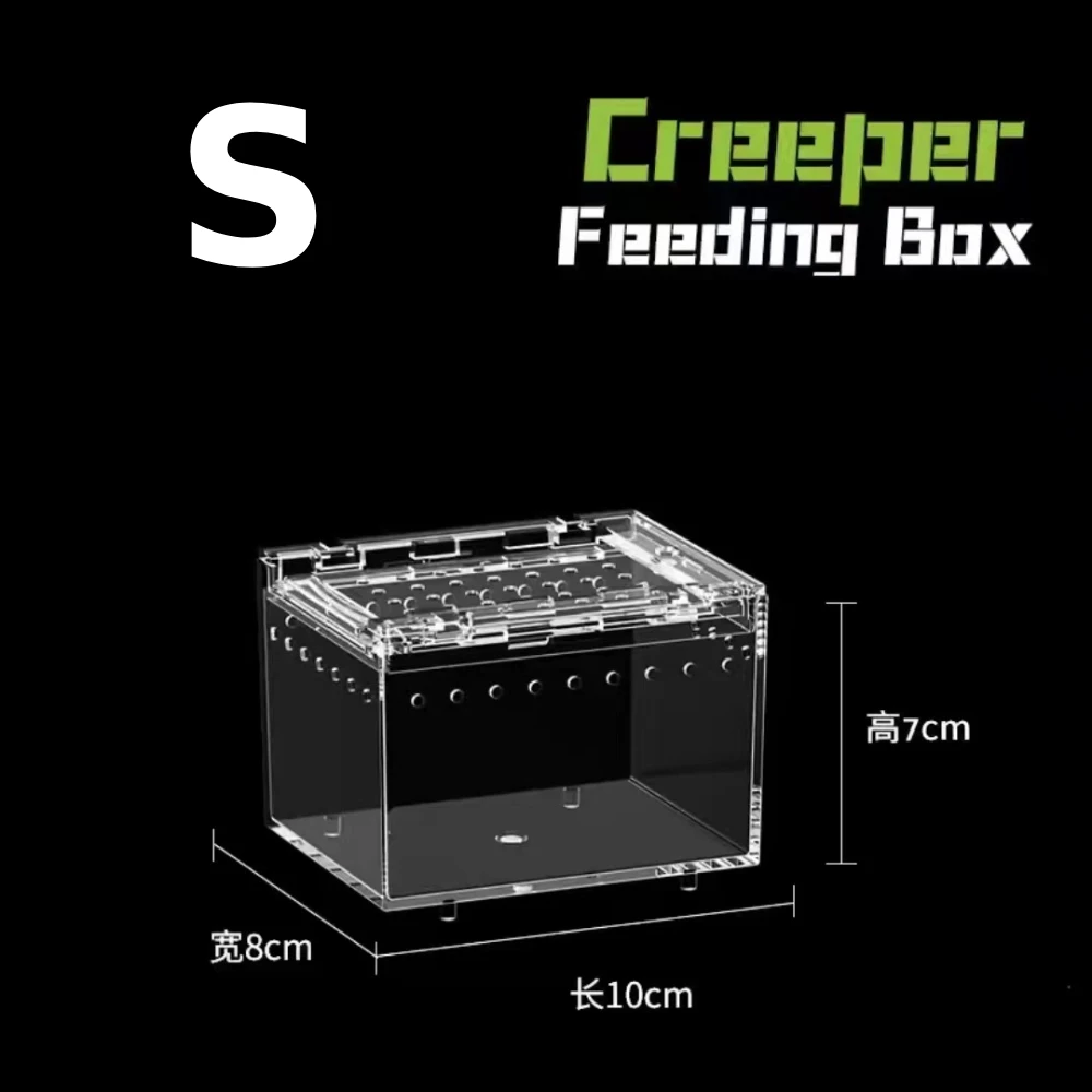 Transparent acrylic spider cage with ventilation Reptile pet insect amphibian habitat breeding box - Image 9