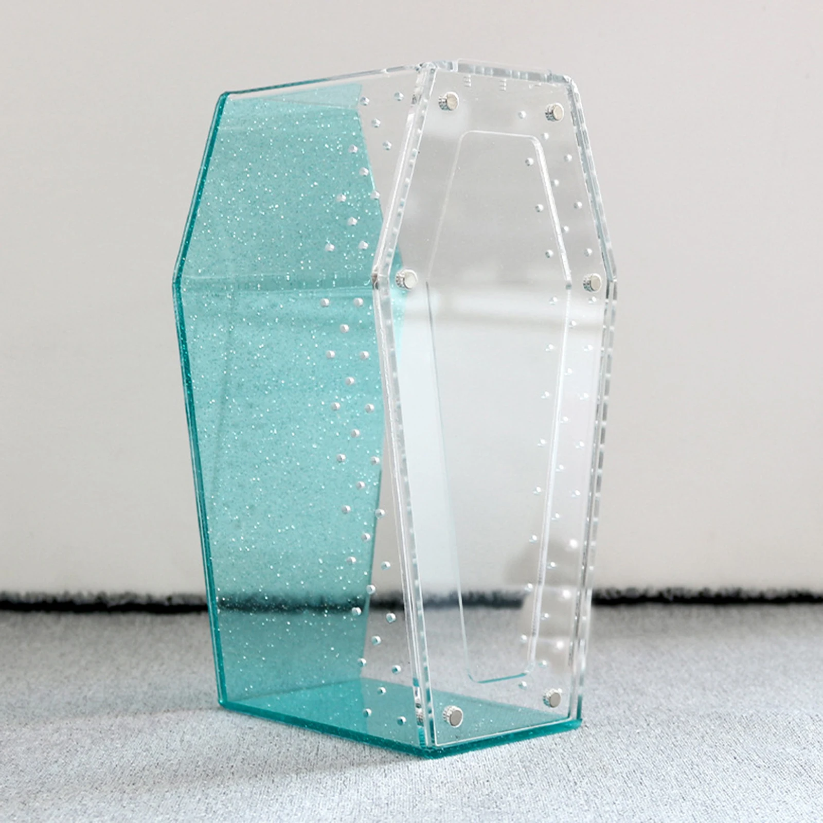 Transparent acrylic spider cage with ventilation Reptile pet insect amphibian habitat breeding box - Image 11