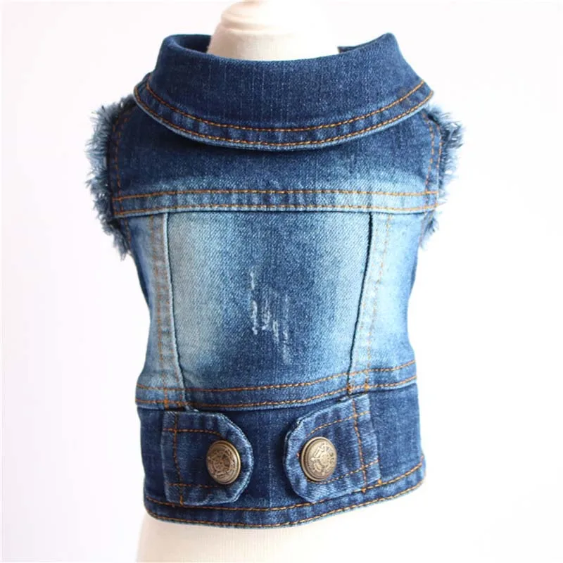 Summer Jeans Series Dog Shirt Denim Clothes for Small Dogs Puppy Chihuahua Cowboy Jacket French Bulldog Outfit Cat Costumes - Image 7