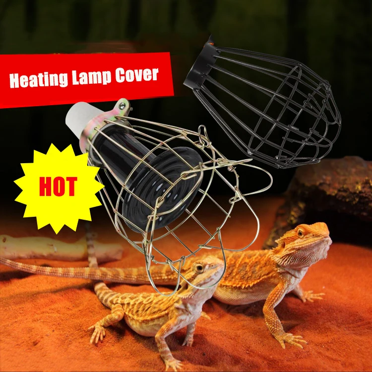 Reptile Lizard Pet Heating Lamp Shade Mesh Cover Wire Lamp Cage Lampshade Pets Anti-scalding Cover Heater Guard