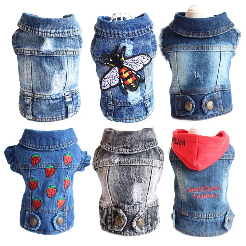 Summer Jeans Series Dog Shirt Denim Clothes for Small Dogs Puppy Chihuahua Cowboy Jacket French Bulldog Outfit Cat Costumes - Image 5