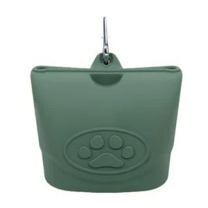 Silicone Dog Treat Pouch Magnetic Closure Portable Training Bag for Dogs Waist Clip Hands-Free Dog Training Waist Pack Outdoor