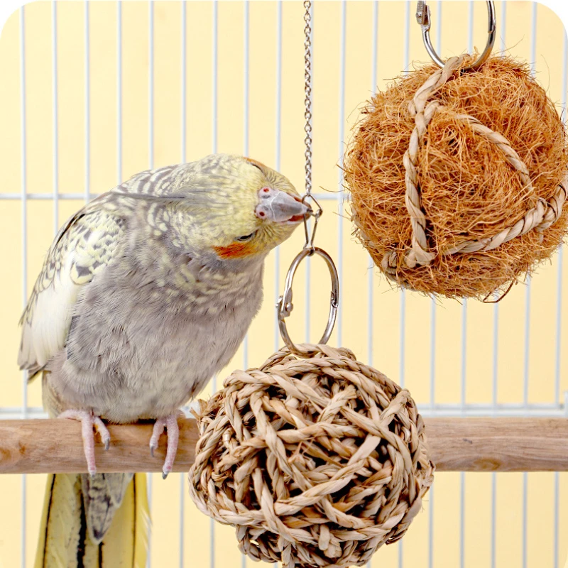Training Bird Swing Biting Chewing Cage Toys Hanging Parrot Bird Molar Ball Toy Articles Parrot Bite Pet Bird Toy for Parrot - Image 2
