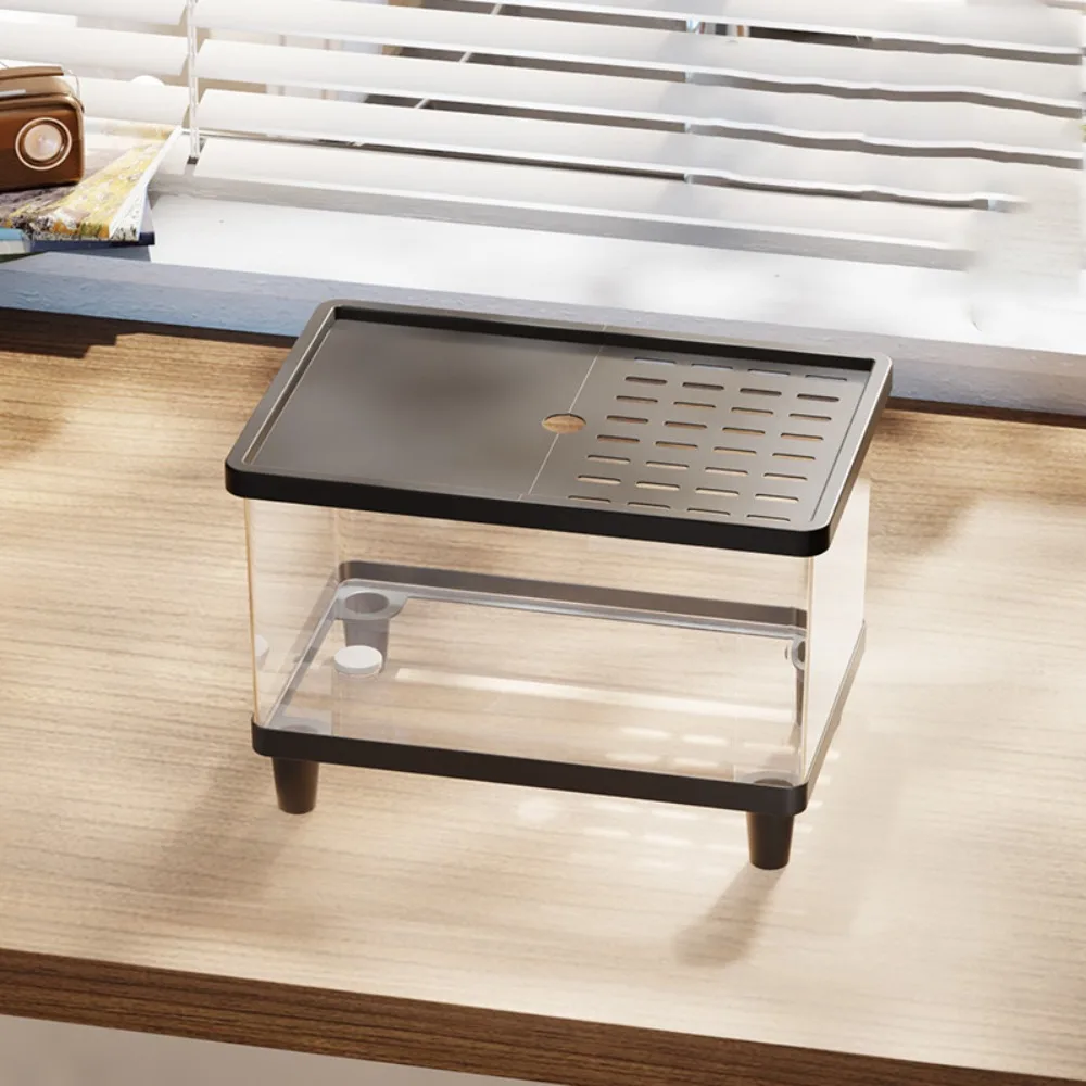 Multifunctional Transparent Reptile Terrarium Visual Breathable Lizard Breeding Box with Cover Reptile Habitat Landscaping - Image 8