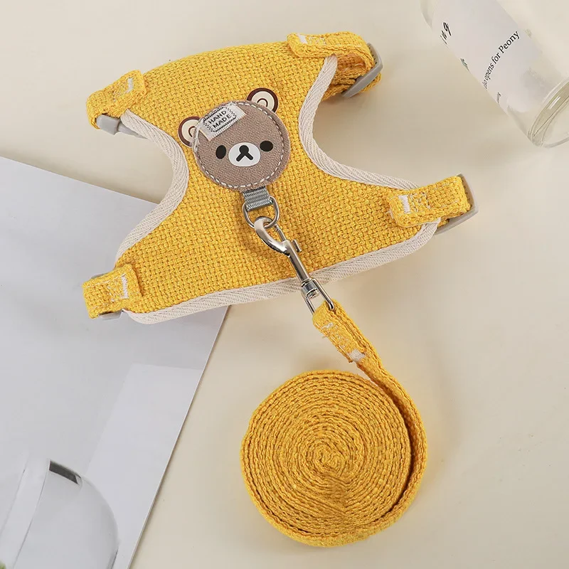 Cute Rabbit Harness Leash Set Bunny Pet Accessories Small Pet Carrier Teddy Bear Cat Leash Rabbit Collar Rabbit Accessories - Image 9