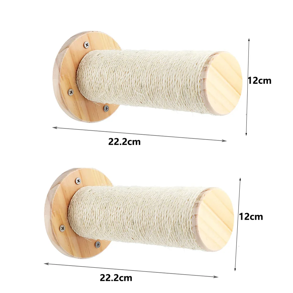 Toys Wall-mounted Activity Cat Wood Sisal Scratcher Climber Furniture Cat Bridge Rope Steps Kitten Ladder Kitten Post Wall - Image 18