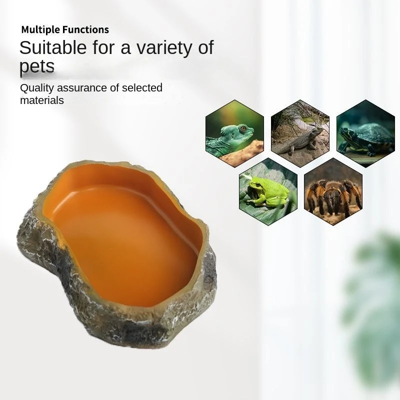 Reptile pet food basin drinking water basin reptile breeding box landscaping lizard gecko horned frog snake turtle food basin - Image 5