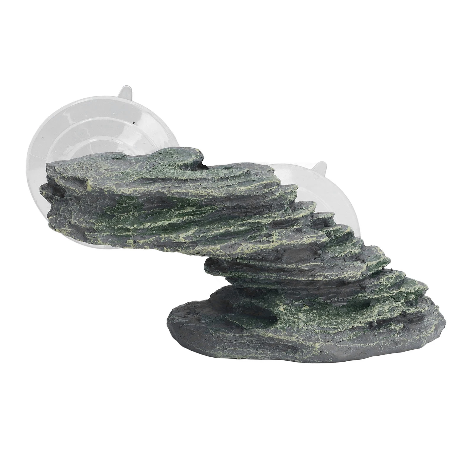 Tortoise Climbing Platform with Suction Cup Resin Lifelike Aquarium Rock Ornament Reptile Basking Dock Decoration for Fish Tank - Image 7