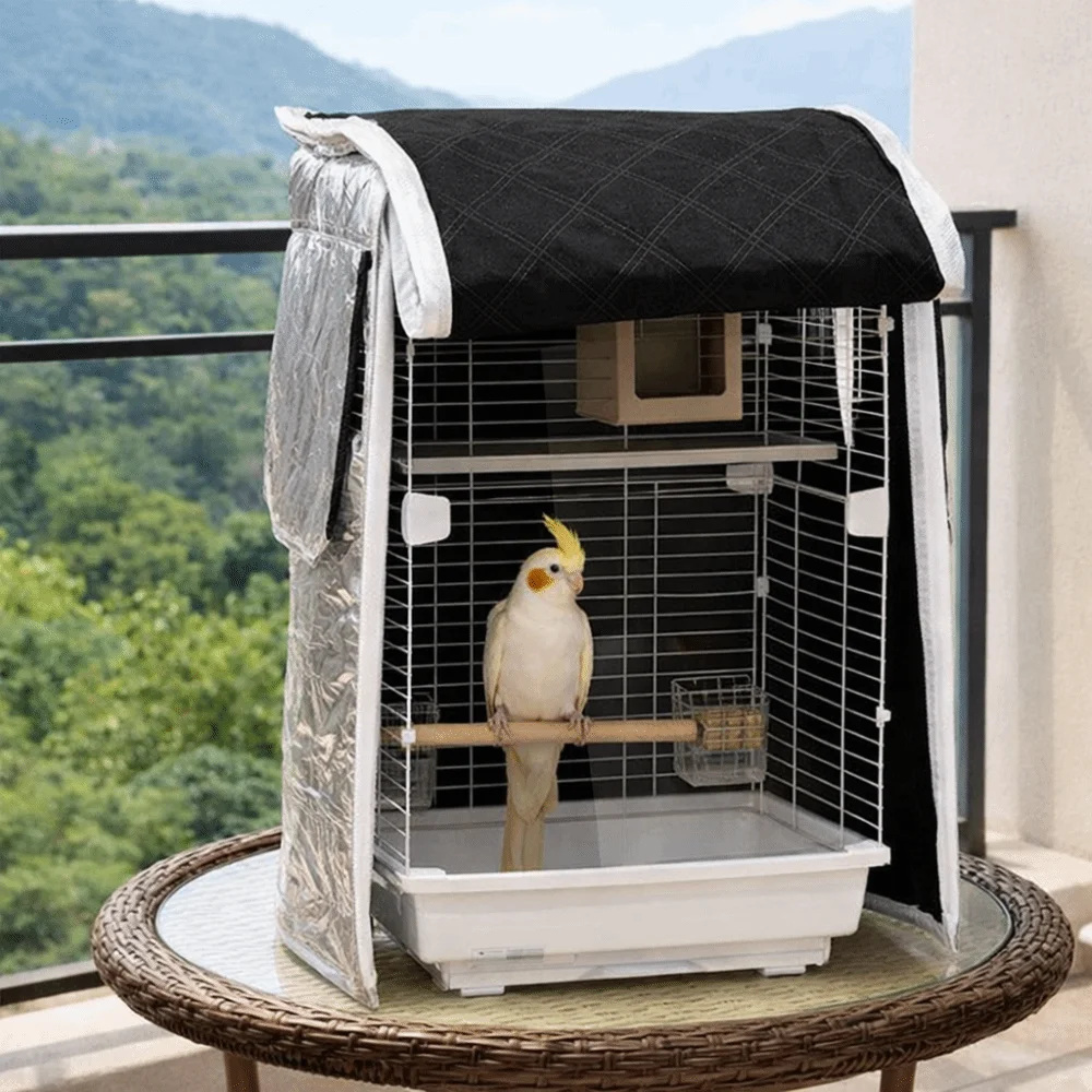 Dust Proof Cover Warm Bird Cage Cover Waterproof Quilted Windproof Cover Thicken Universal Blackout Protector Winter - Image 4
