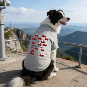 1pc  Bow printed Pet short sleeved letter printed dog shirt, suitable for summer clothing of puppies and cats