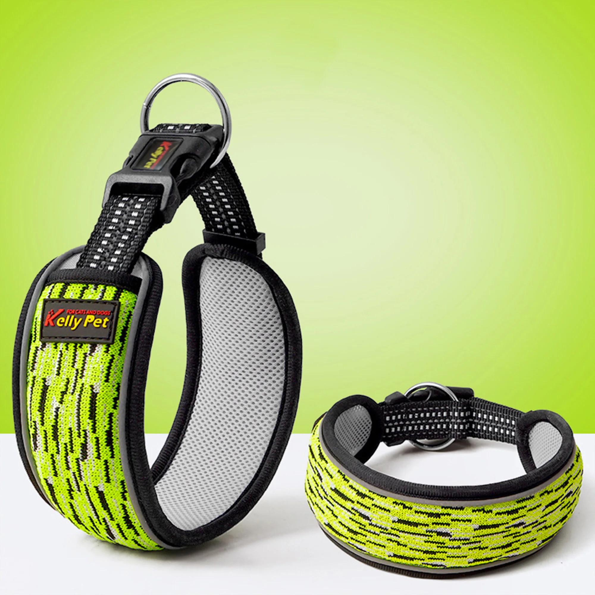 1pc Reflective Dog Collar, Breathable, Adjustable for Small Medium Large Dogs Pug - Image 7