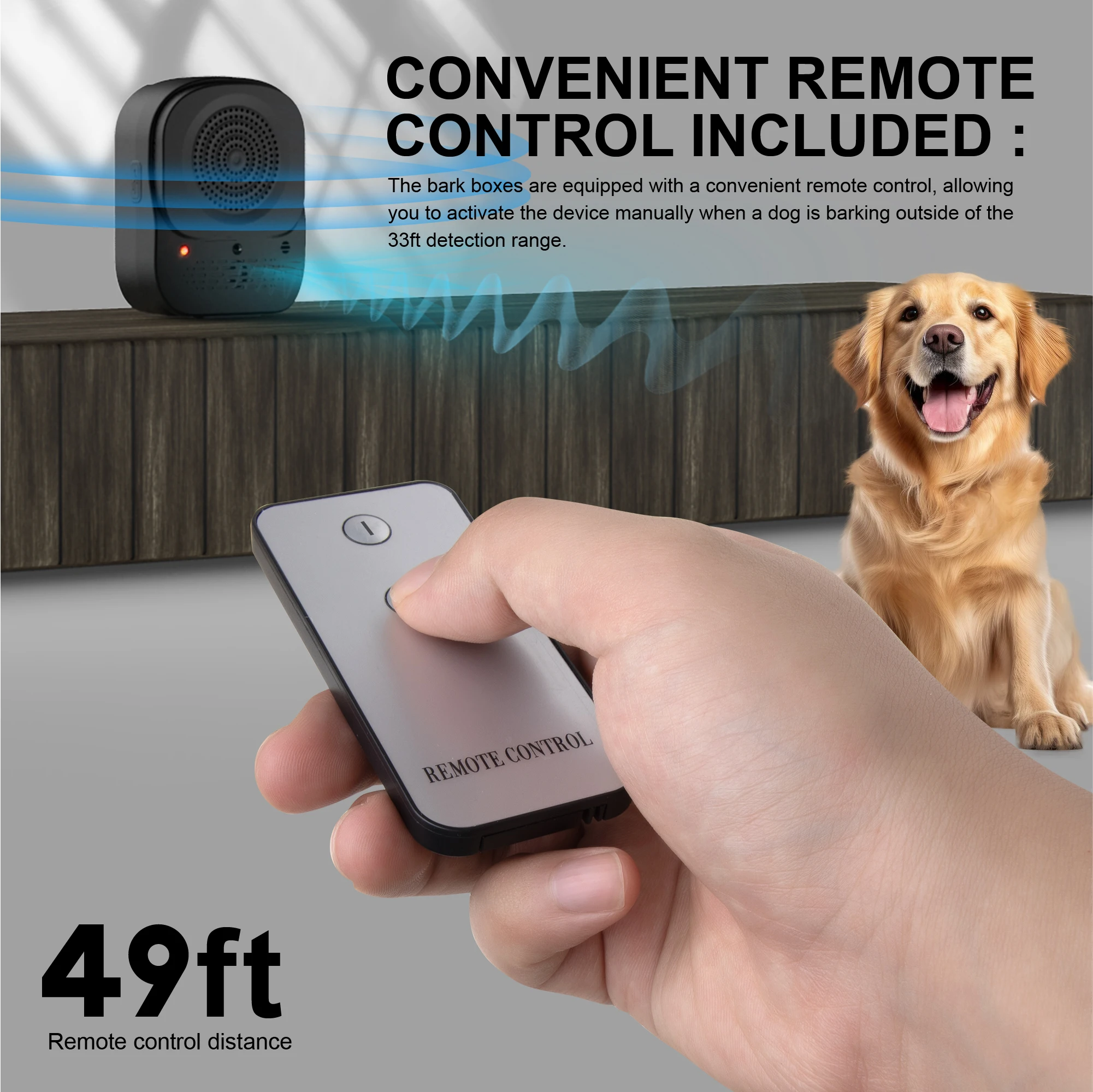 Ultrasonic Barking Stop Device Dog Driving Device Remote Control Noise Prevention Training Device Automatic Dog Barking Stopper - Image 3