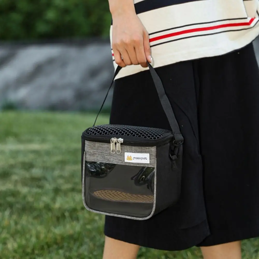 Fashion Portable Pet Takeaway Bag Clear View Handheld Chinchilla Outdoor Cage Oxford Large Space Pet Backpack Pet Supplies - Image 3