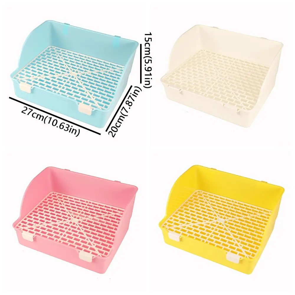 Splash-Proof Rabbit Litter Tray Anti-spill Rectangular Animal Potty Trainer Plastic Detachable Rabbit Training Toilet - Image 6