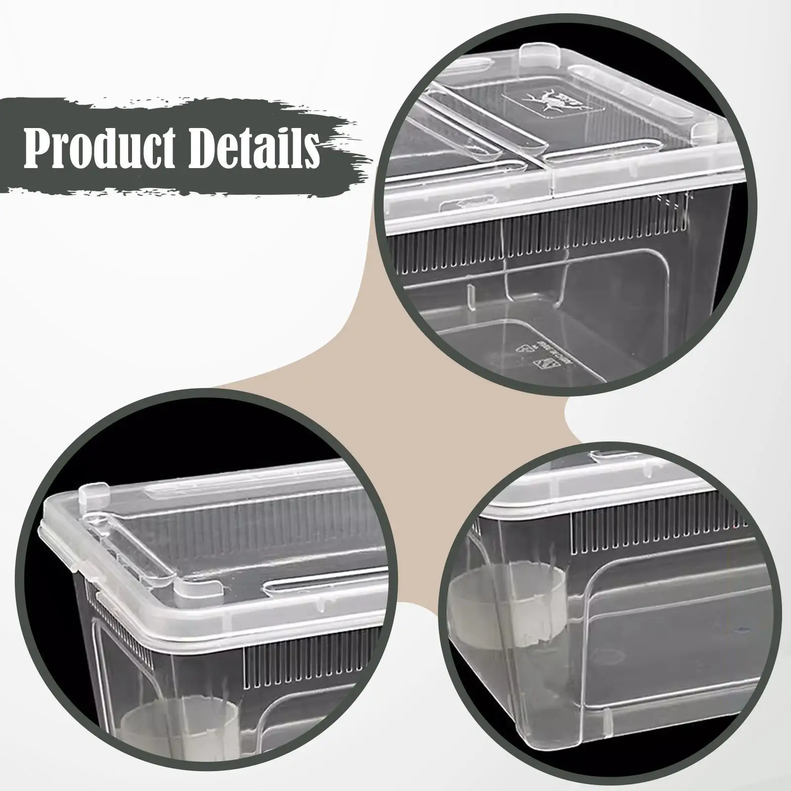 Reptile Feeding Box Hatching Container Cage Transparent House Breeding Box for Frog Turtle Bearded Dragon Scorpion Snake - Image 5