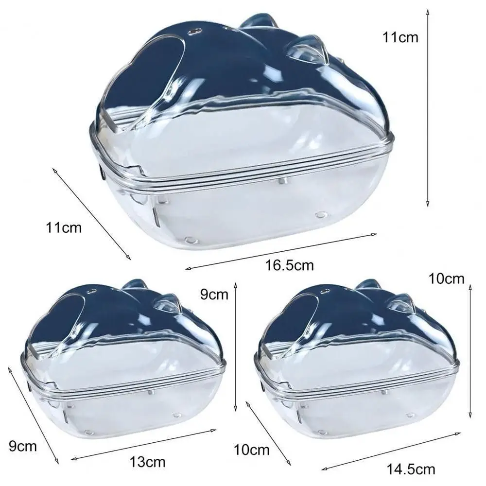 Transparent Plastic Small Bathtub for Hamsters Toilet Cage Guinea Pig Hamster Sand Bath Cage Mouse Box Hamster - Image 6