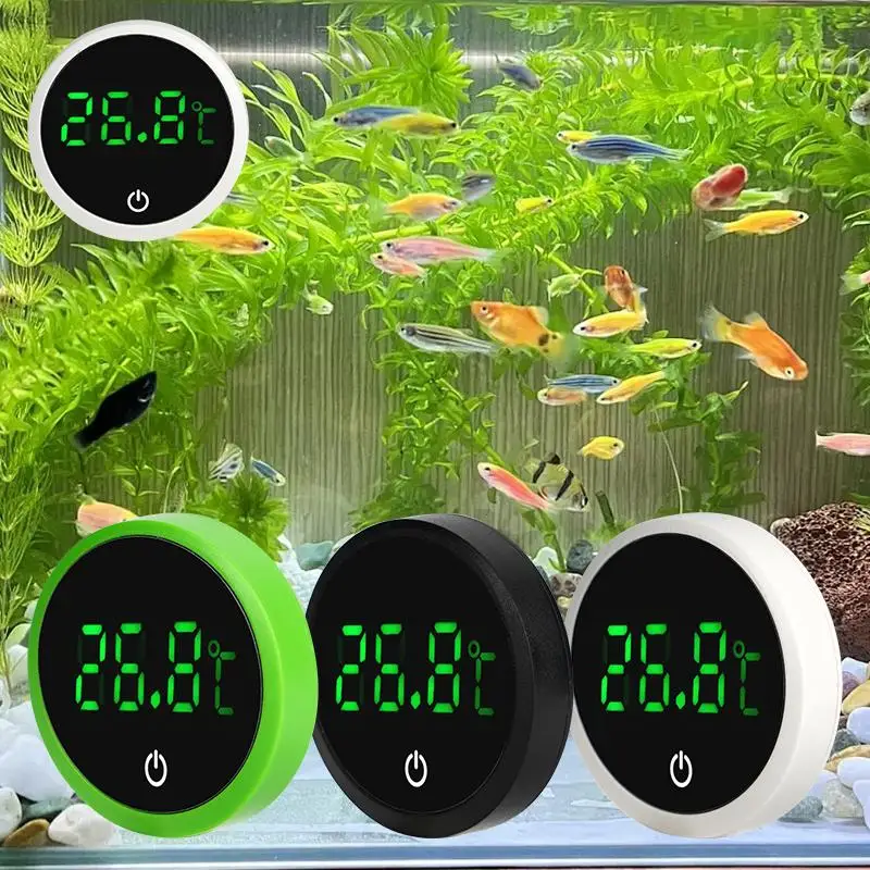 8 Styles Cordless Aquarium Thermometer Lcd Digital External Thermometer Glass Thermometer Fish Tank Mini Suction Cup Thermometer - Image 2