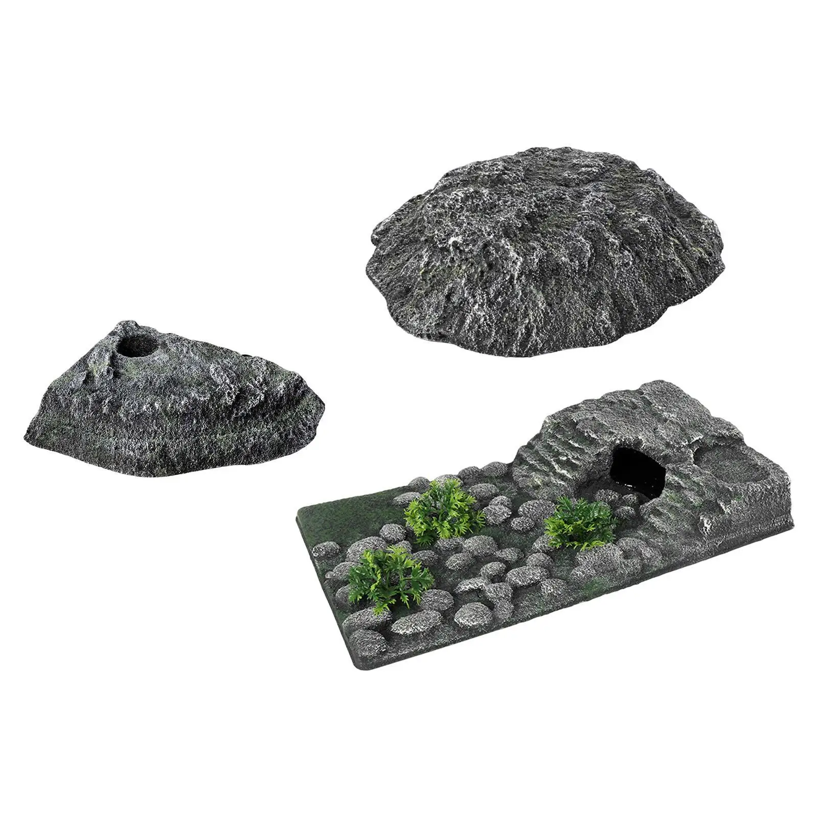 Turtle Basking Platform Climbing Ramp Resin Ornament Reptiles Dock for Bearded - Image 2