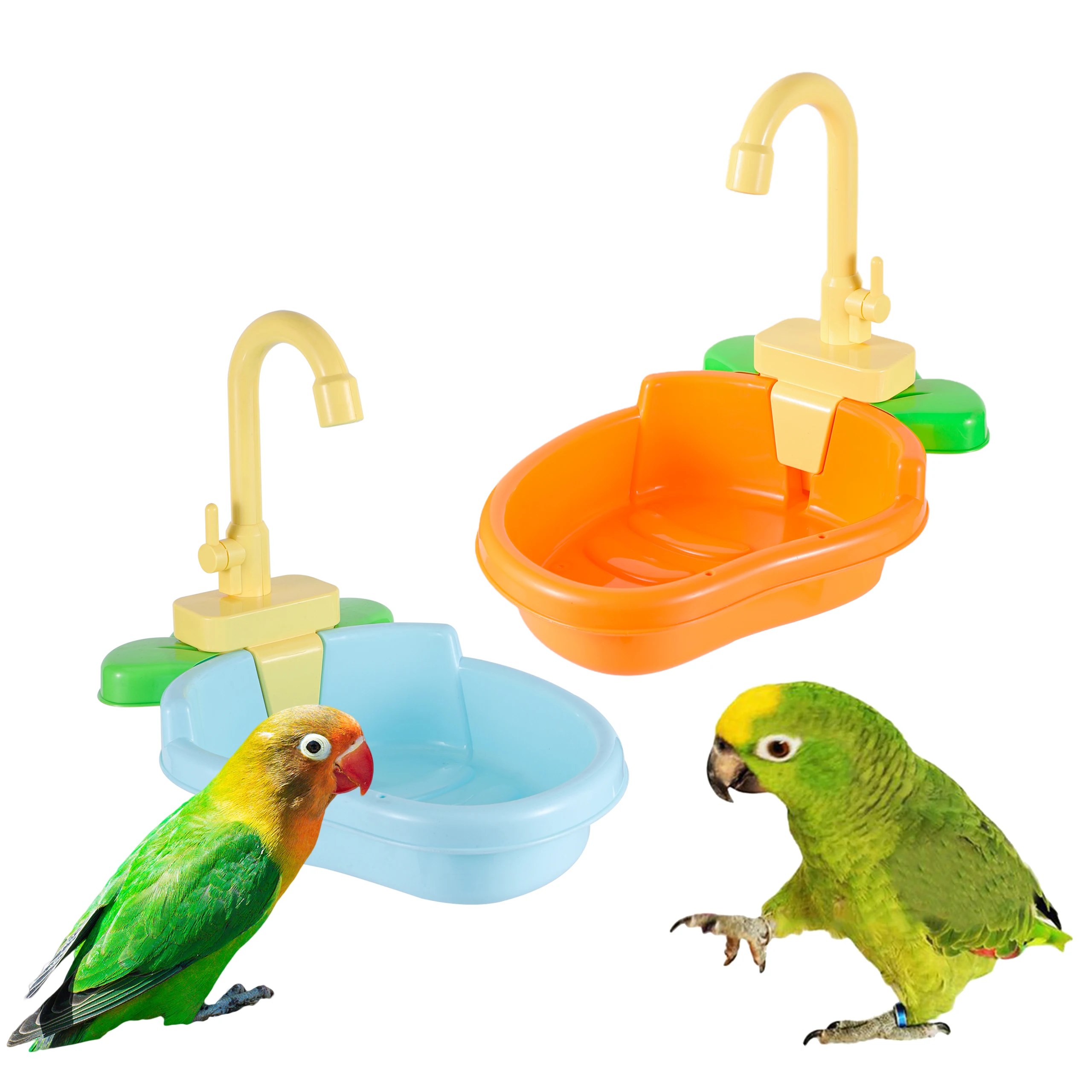 Parrot Automatic Shower Pet Bird Bath Cage Basin Parrot Bath Basin Parrot Shower Bowl Birds Accessories Parrot Toy Bird Bathtub - Image 3