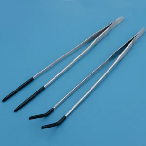 Stainless Steel Reptile Feeding Tongs With Rubber Tips Aquarium Aquarium Straight And Curved Tweezers Pet Feeding Accessories