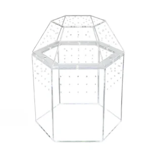 Terrarium Habitat Acrylic Tortoise Enclosure Full Transparency All-Side Ventilation for Spiders Tarantulas Snail Lizard Reptiles