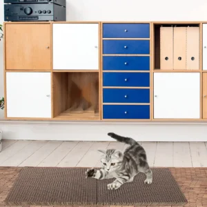 2Pcs Round Corrugated Cardboard Cat Scratcher Refill 11.4x7.8x1.1 Inch Replacement Scratching Board for Indoor Cats Scratch Mat