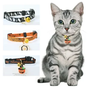 Halloween Cat Collars Adjustable Pet Collar Dog Necklace Kitten Puppy Pendant Pet Products Cat Accessories Halloween Decoration