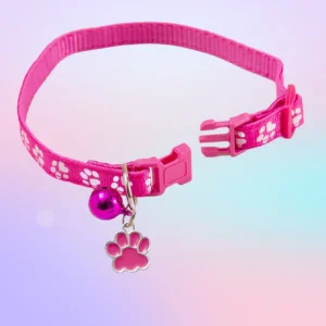 Hot pet cat bell collar dog print cat collar multi-color optional necklace ring cat rope collar pet supplies