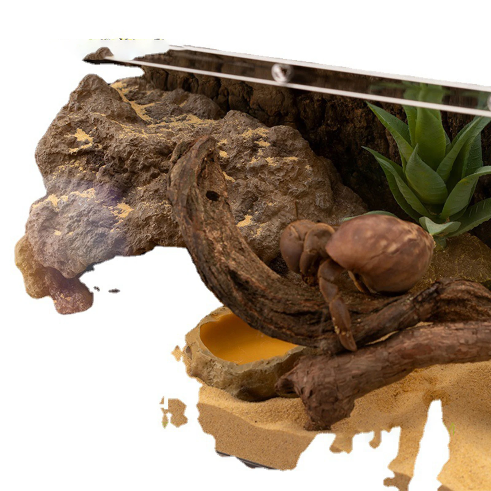 Resin Reptile Hide Cave Artificial Decoration Lizard Snake Turtle Shelter Hide Rest Cave Aquarium Landscaping Decors - Image 4
