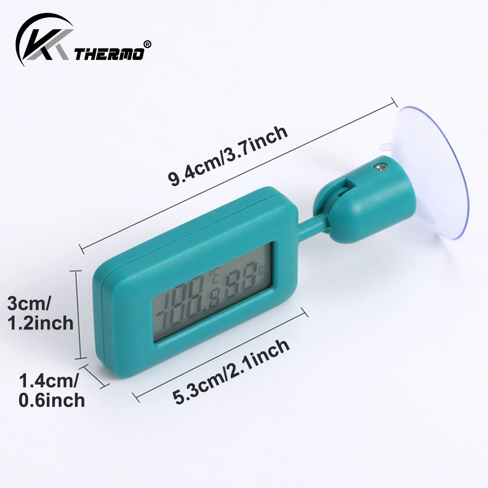 Mini Digital Reptile Thermometer 360 Degree Rotating Luminous Suction Cup Hygrometer For Lizards Snakes Spiders Accessories - Image 6