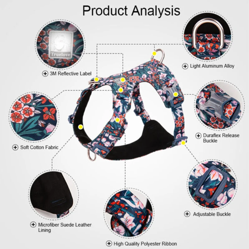 Truelove-cotton Pet Harness,Comfort Dog Harness, TLH6283 - Image 4