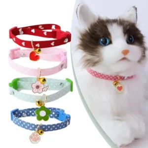 1PCS Adjustable Fruit Cat Collar Candy Color Avocado Pendant Cute Fashion Safety Buckle Necklace Pet Dog Nylon With Bells Collar