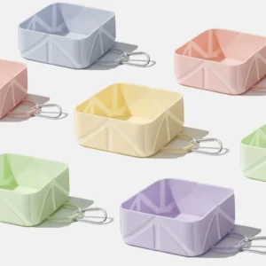 Silicone Collapsible Pet Travel Bowl: Portable Dog & Cat Bowl for Outdoor Food and Water - Camping, Hiking, and On-the-Go Use