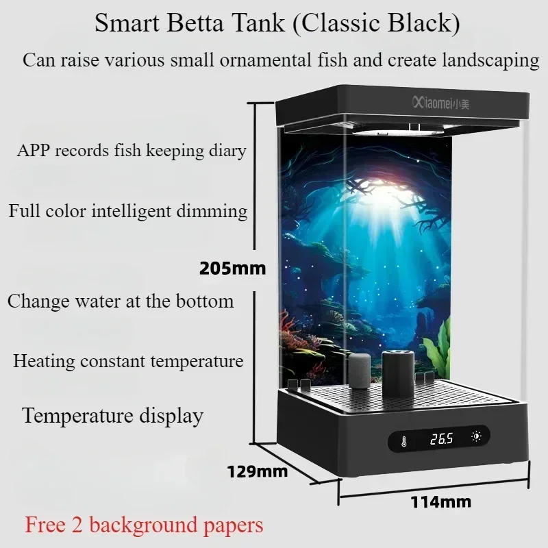 Smart betta dedicated fish tank desktop mini small ecological self-circulating desk aquarium fish tank - Image 8