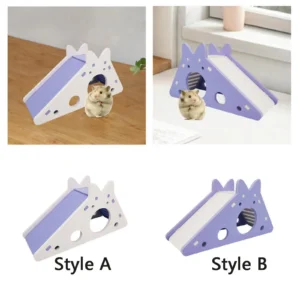 Hamster Hideout House Funny Breathable Hideaway Slide Toy Habitat Decor Hut Maze