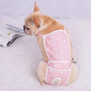 Star Pattern Dog Physiological Pant Soft Breathable Dog Sanitary Pantie Cotton Adjustable Female Dog Shorts