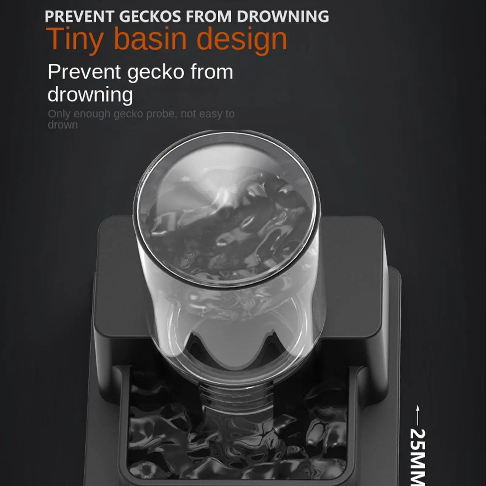 Reptile Feeder Automatic Detachable Reptile Bowl Tortoise Water Dish Gecko Drink Dispenser For Lizard Chameleon Pet supplies - Image 2