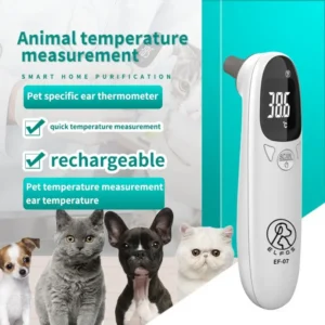 Infrared Pet Dog Cat Ear Thermometer Medical Animal Measuring Electronic Thermometer Non-contact Home Veterinary Equipment Quick