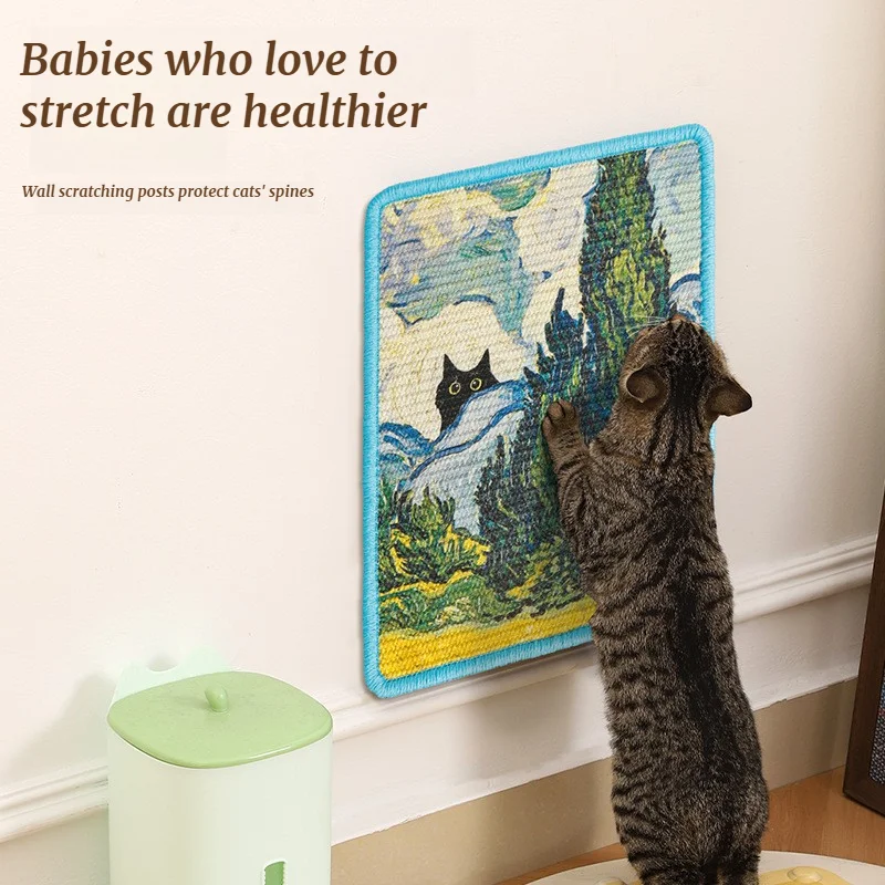 Cat Scratch Board, Sisal Pet Mat, No Debris Falling Off, Wall Sticking, Cat Toys, Cat Wear-resistant Scratch Pads, Pet Supplies - Image 4