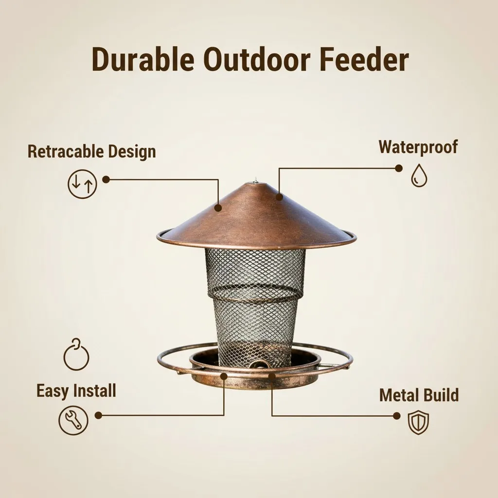 Bird Feeder for Outdoor Hanging Large Capacity Squirrel Proof Birdfeeders Heavy Duty Metal Bird Feeders for Outside - Image 6