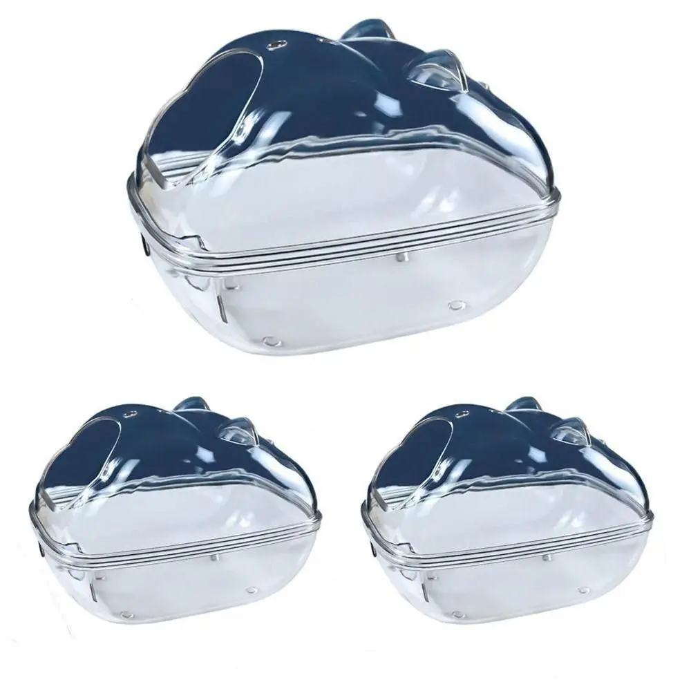 Transparent Plastic Small Bathtub for Hamsters Toilet Cage Guinea Pig Hamster Sand Bath Cage Mouse Box Hamster - Image 3