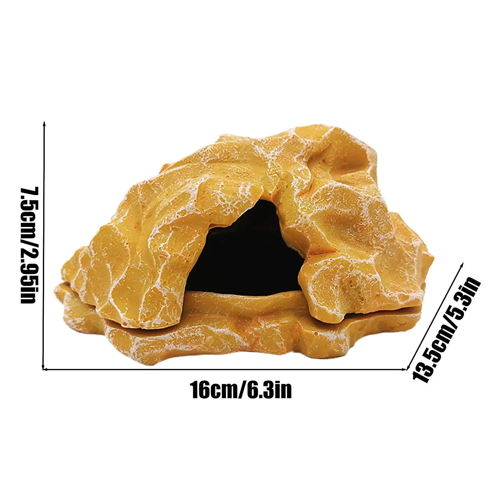 Resin Rock Reptile Hideout Aquarium Habitat Decor Reptile Rock Hide Cave for Tortoise Lizard Turtles Reptiles Frogs Fish Gecko - Image 7