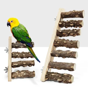 1PC Wood Ladder Pet Interactive Bird Parrot Toy Ladder for Hamster Cage Funny Grinding Stick Climbing Toy Bird Accessories