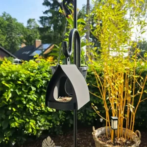 Hanging Bird Feeder with Roof Large Capacity Outdoor Bird Feeders Birdhouse for Sparrow Finch Balcony Garden Yard Porch Birding