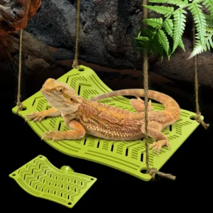 1pc Reptile Hammock Swing Perch, Durable Plastic Climbing Hanging Bed for Lizards, Geckos, Frogs, Snakes, Spiders - Pet Play