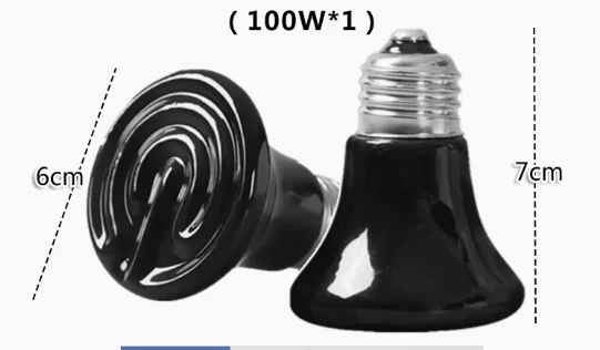 Pet Ceramic Infrared Heat Lamp Anti-scald Reptile Heating Lamp for Tortoise Lizard Parrot Sugar Glider Breeding Heater Warmer - Image 7