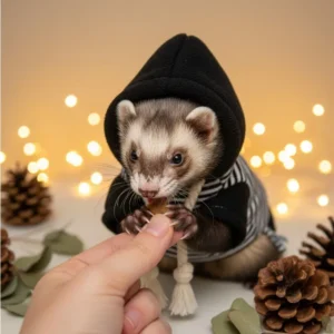 Lizard Jacket Elastic Ferret Hoodie Cozy Thick Fleece Ferret Pullover Soft Stylish Drawstring Pet Warm Clothing Winter