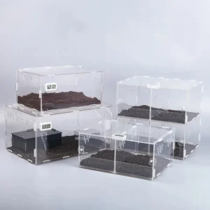 Acrylic Reptile Tank Insect Spiders Tortoise Lizard Transparent Breeding Box Vivarium Lid Reptile Pet Product Terrarium