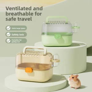 Portable outdoor pet hamster cage travel cage safety anti escape small pet exotic pet box suitcase