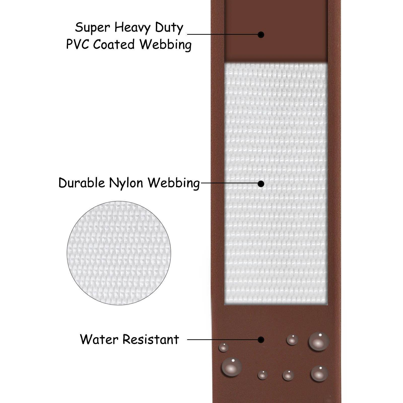 Color blocking rivet Big Dog Leash Handle and Luxury chocolate Universal for large medium and small dog leashes - Image 5